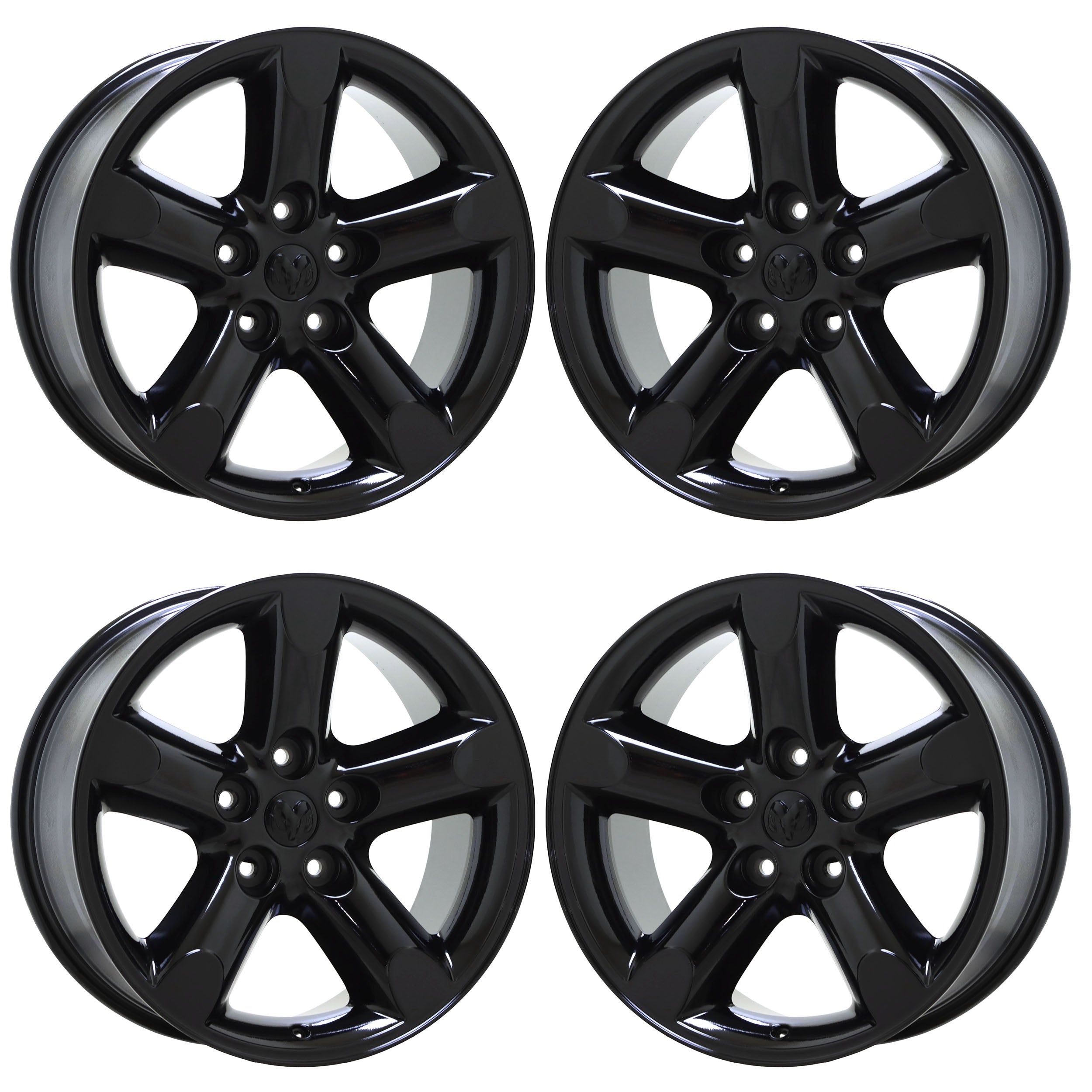 20" Dodge Ram 1500 Truck Gloss Black wheels rims Factory OEM set 2267